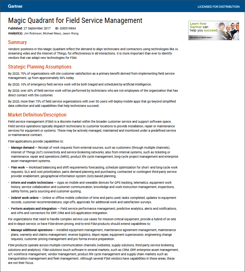 Magic Quadrant For Field Service Management - vrogue.co